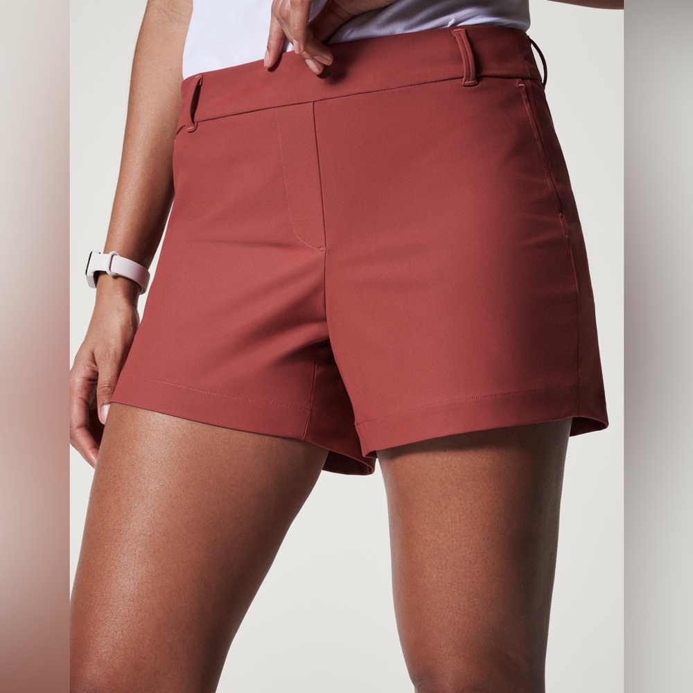 SPANX High Waist Shorts in Warm Rust